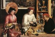 MANUEL, Niklaus St Eligius in the Workshop  sg oil painting